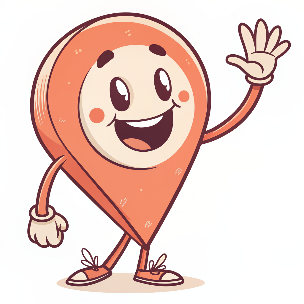 Heya pin mascot waving